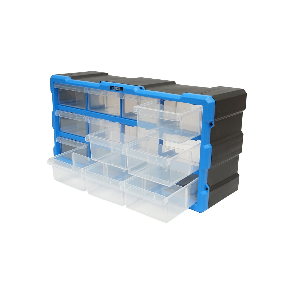 Cutie depozitare albastra din plastic modulara, 12 sertare 497x157x250mm Breckner Germany
